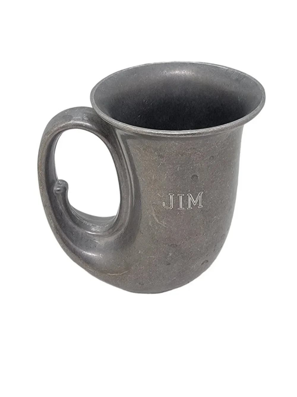 ⭐Mug Vintage PCI Things Remembered Pewter Tavern French Horn Engraved Jim Silver